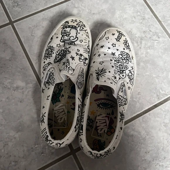 Vans Slip On Doodle Vans Shoes Doodle Slip On Vans Poshmark